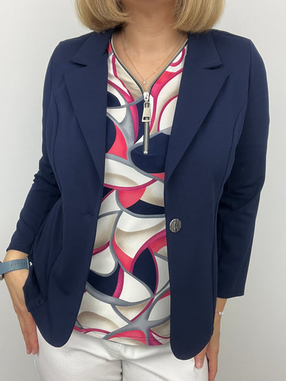 KARLA 3/4 sleeve zip top