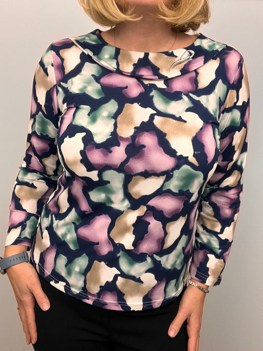 HARMONY Top with flat cowl neck