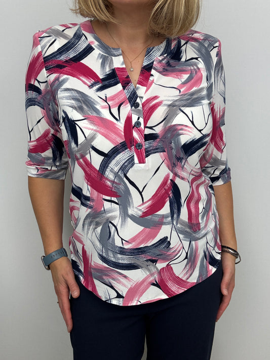 SIOBHAN top with 3 buttons