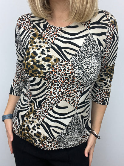 SIENNA peachy feeling style top 3/4 sleeves