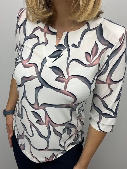 ROSEMOND top with mini v-neck