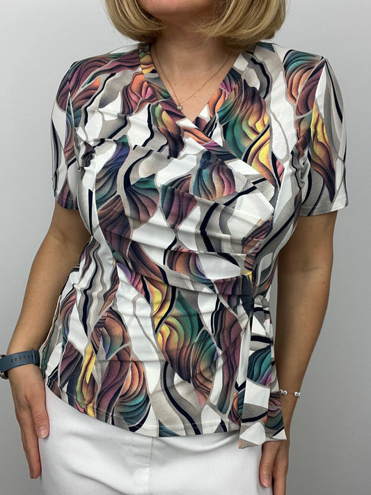 CINDY multicolour wrap top