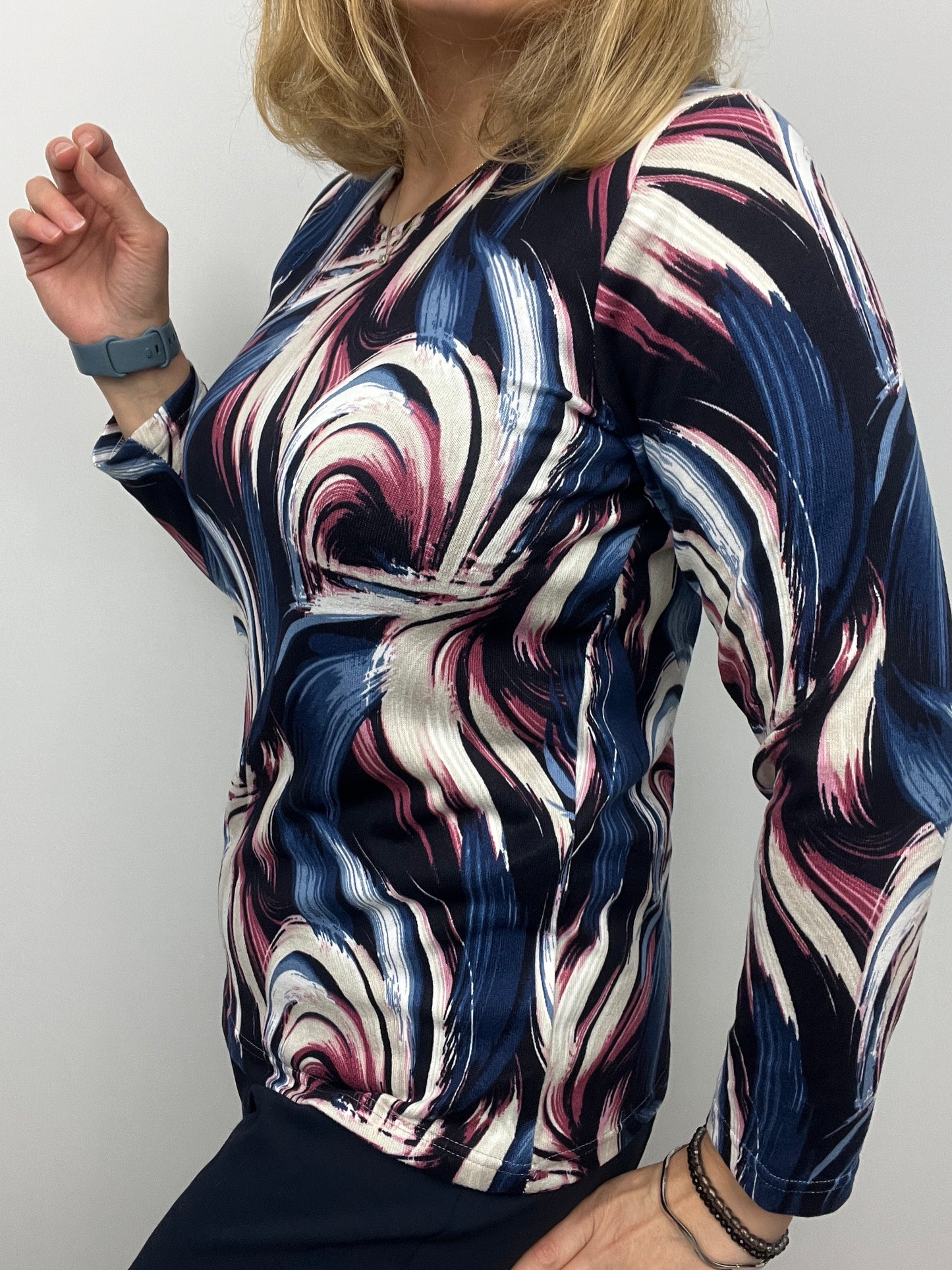 LORETTA fine knit style top long sleeve