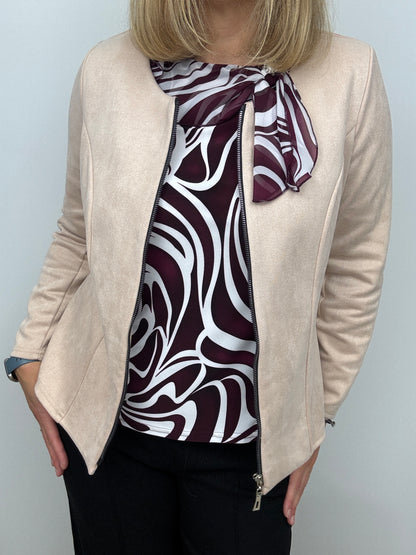 ALPHA top with bow tie detail