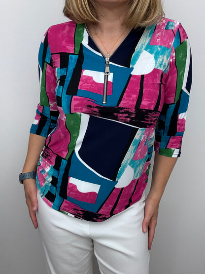 ORLA 3/4 sleeve zip top