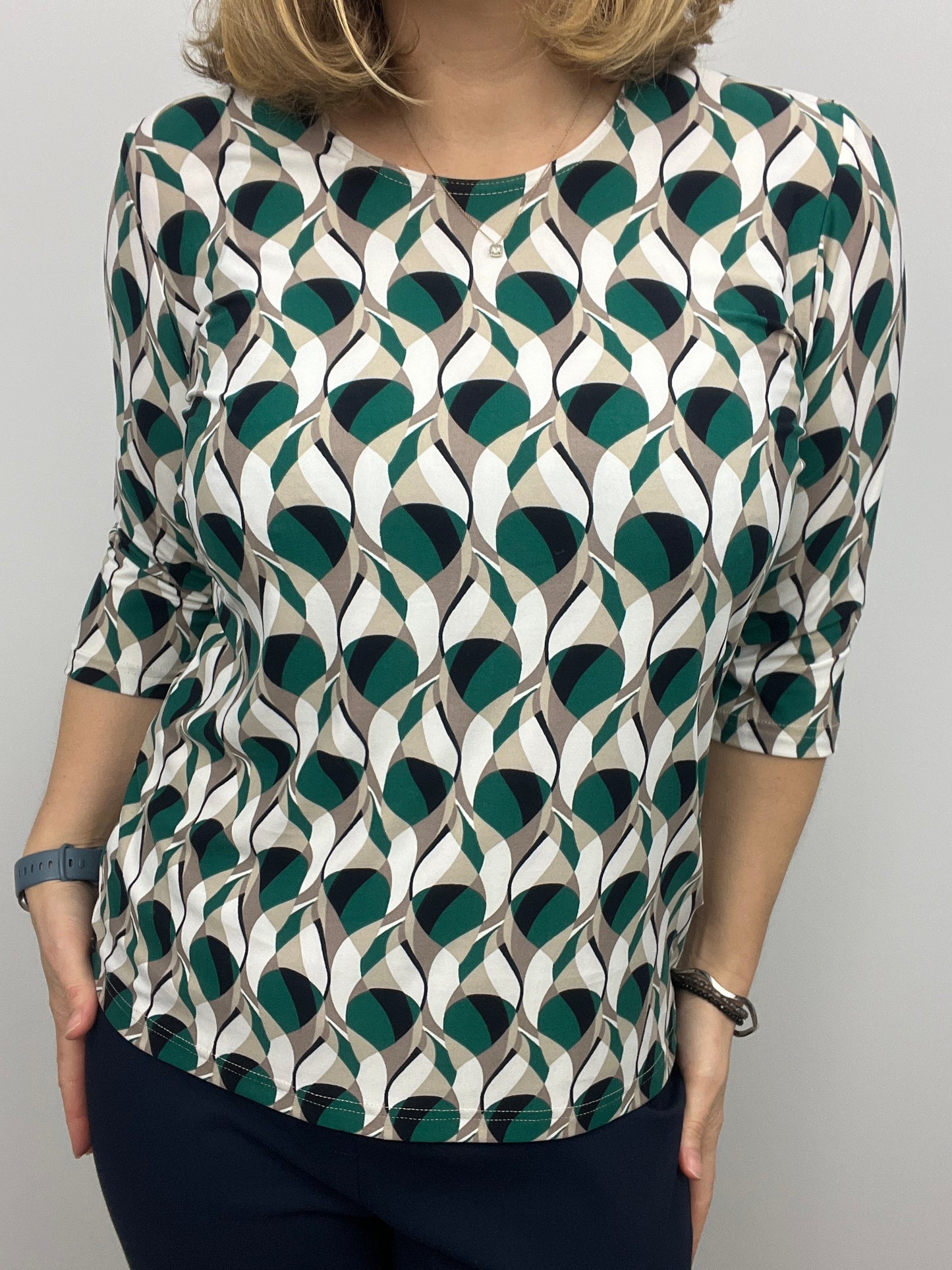 PIPER peachy feeling style top 3/4 sleeves