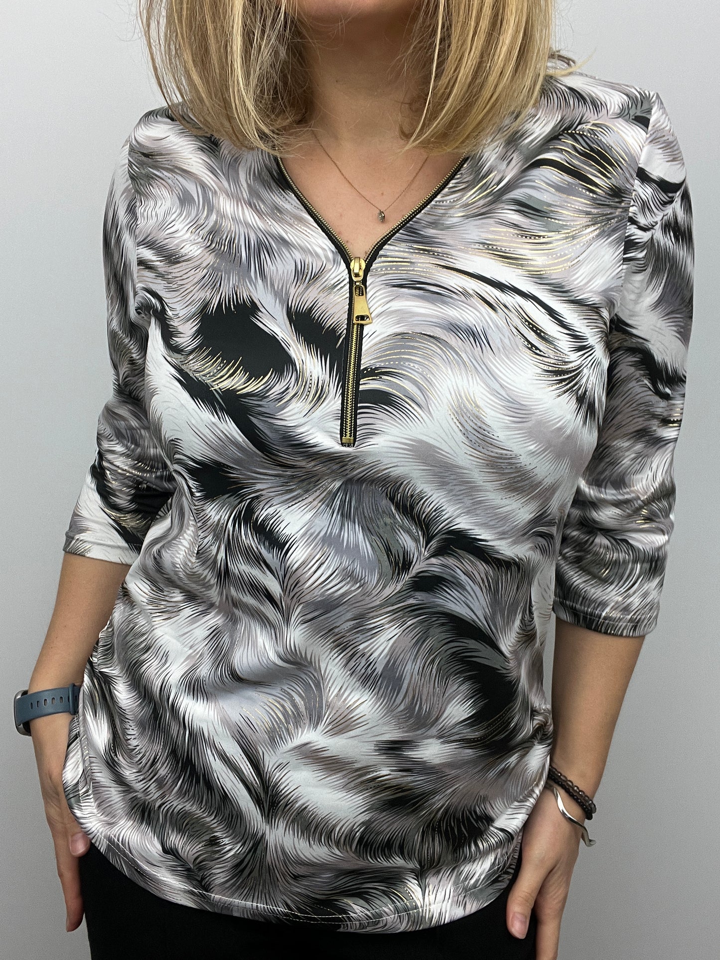 IMOGEN zip top 3/4 sleeve