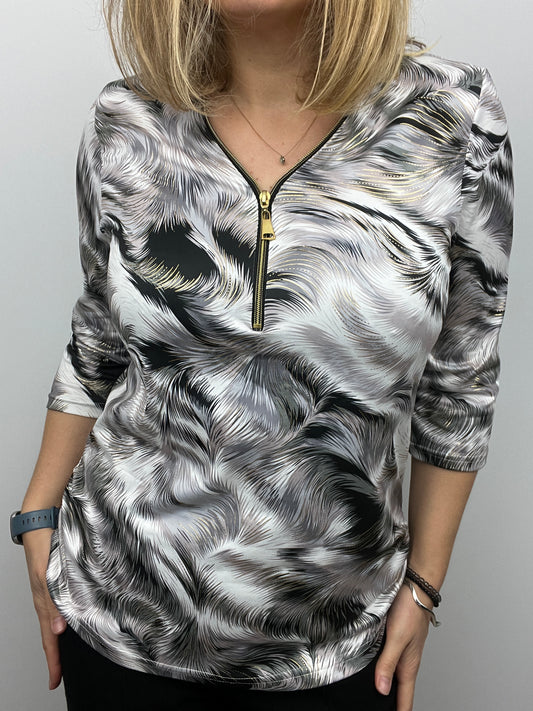 IMOGEN zip top 3/4 sleeve