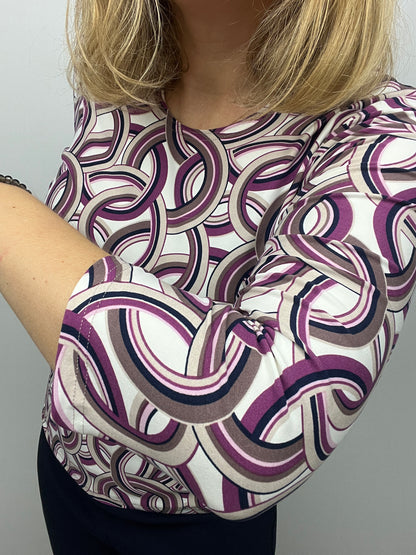 ARETHA peachy feeling style top 3/4 sleeves