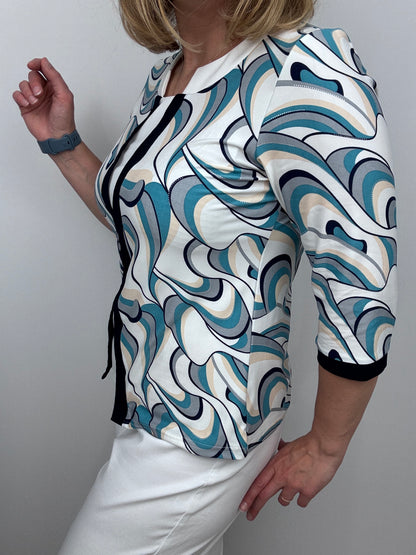 GWENDOLINE twin-set effect top