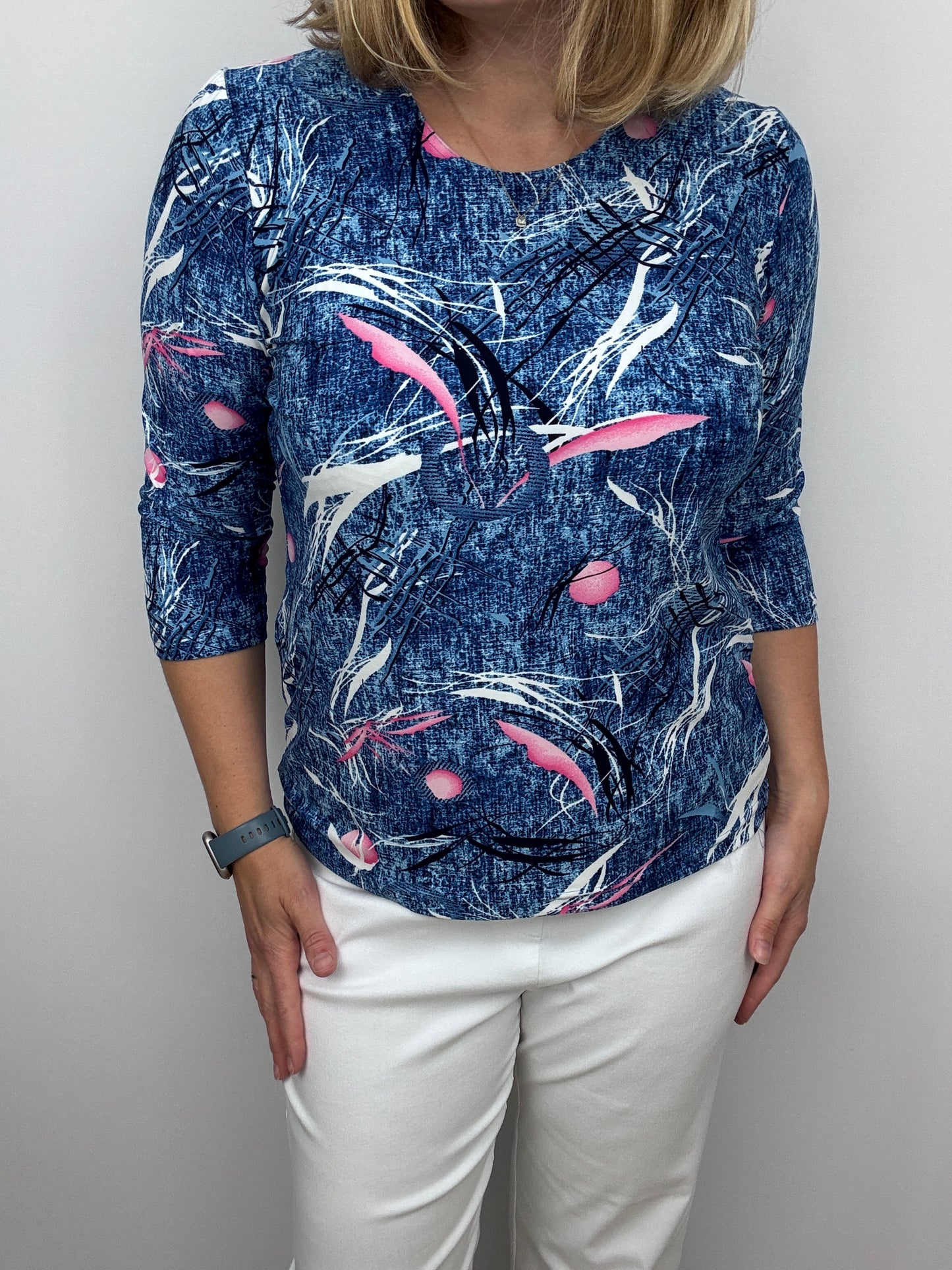 HARPER peachy feeling style top 3/4 sleeves