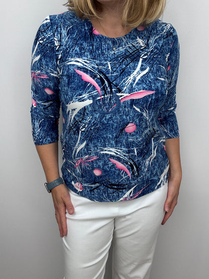 HARPER peachy feeling style top 3/4 sleeves