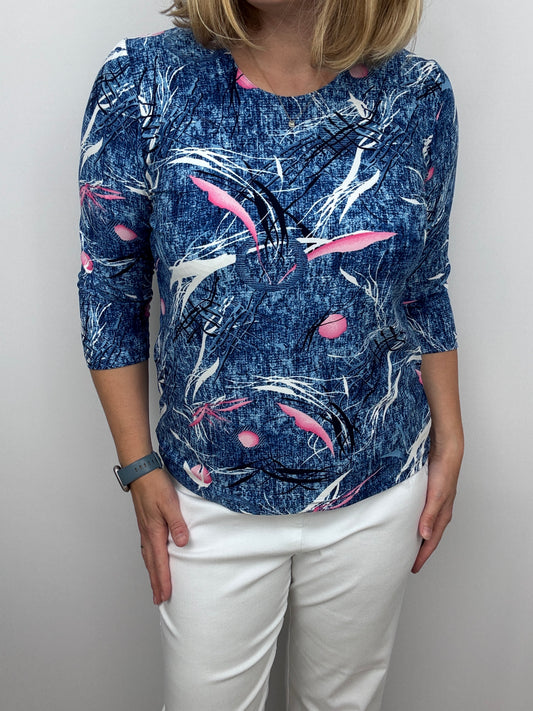 HARPER peachy feeling style top 3/4 sleeves