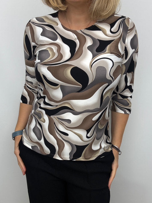 CLARA peachy feeling style top 3/4 sleeves