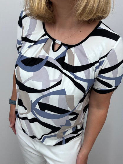 CELESTE top with gently elasticated hem