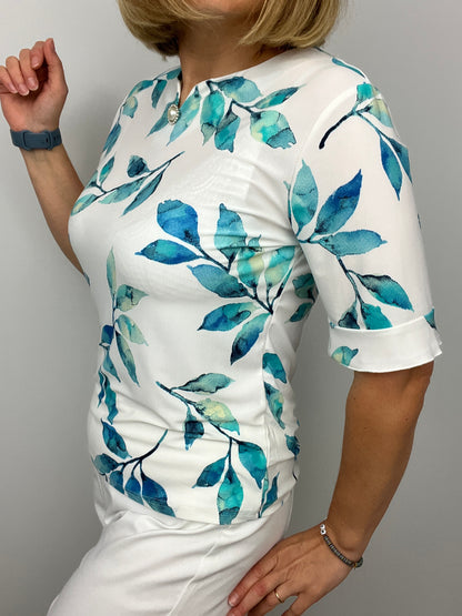 Lorna leaf print top