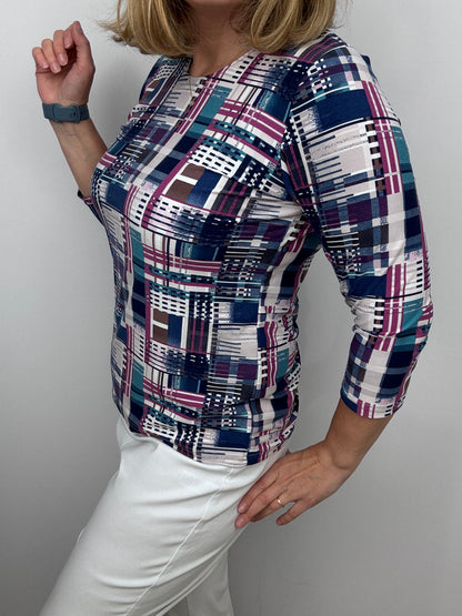 NICOLA peachy feeling style top 3/4 sleeves