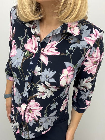 TARA button down blouse without ruching