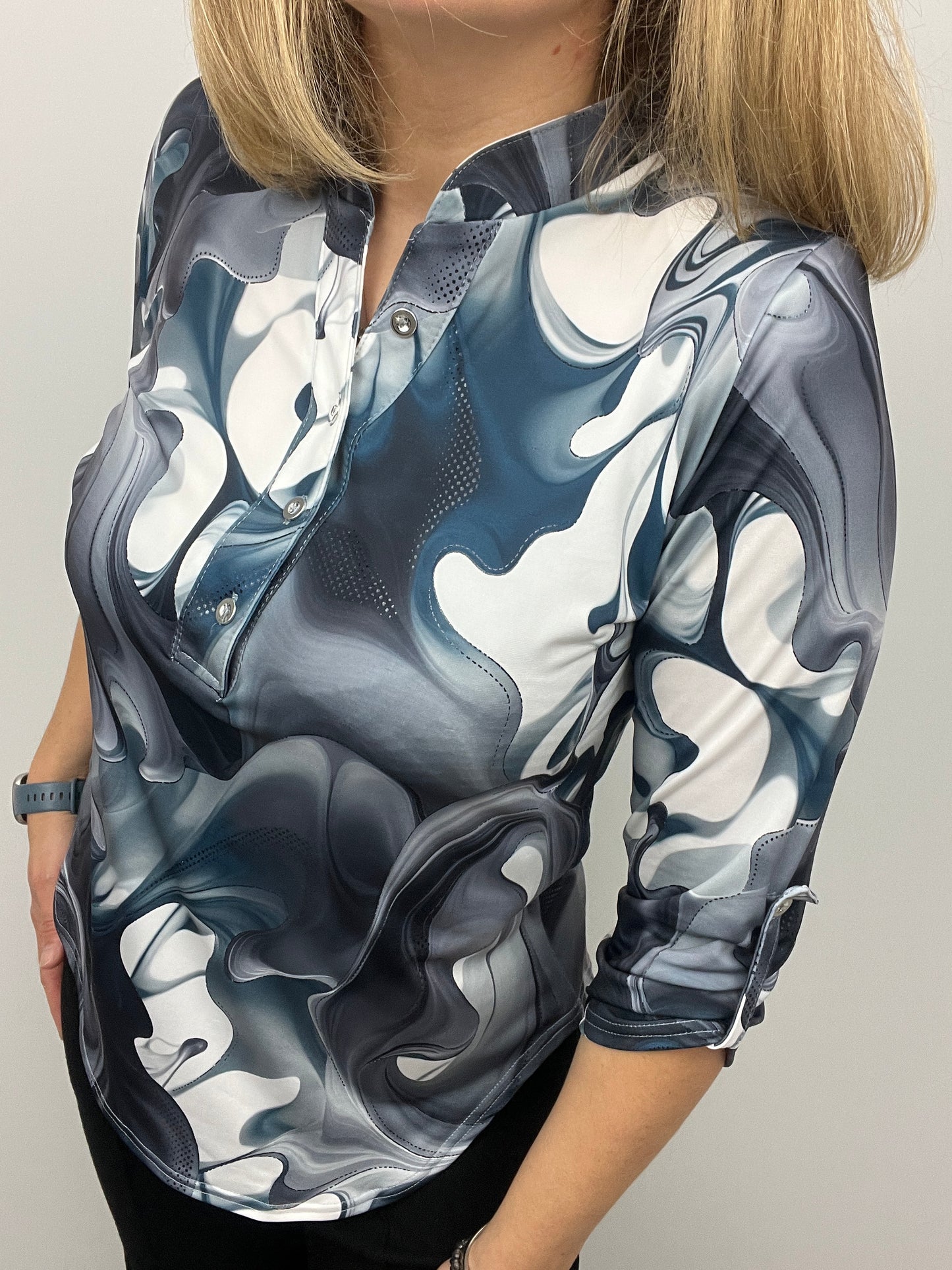 PENELOPE stand-up collar blouse