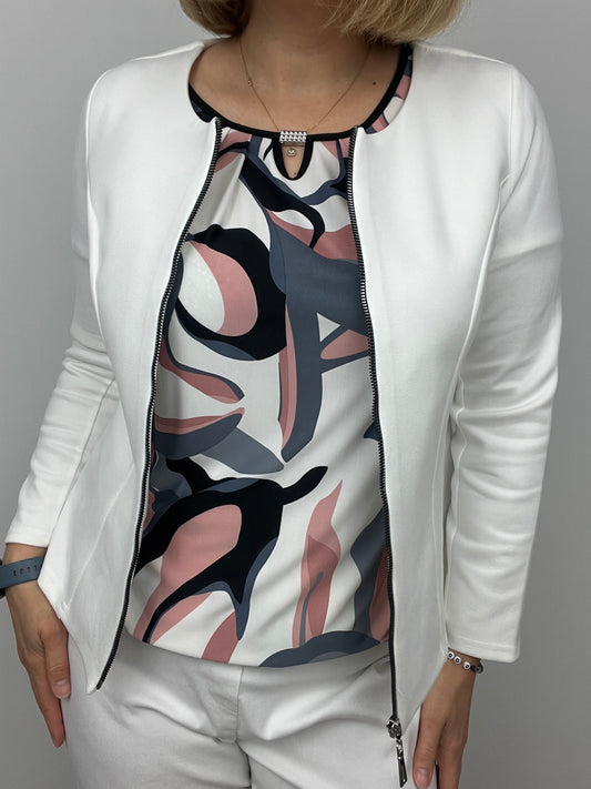 Faux Suede jacket cream