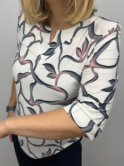 ROSEMOND top with mini v-neck