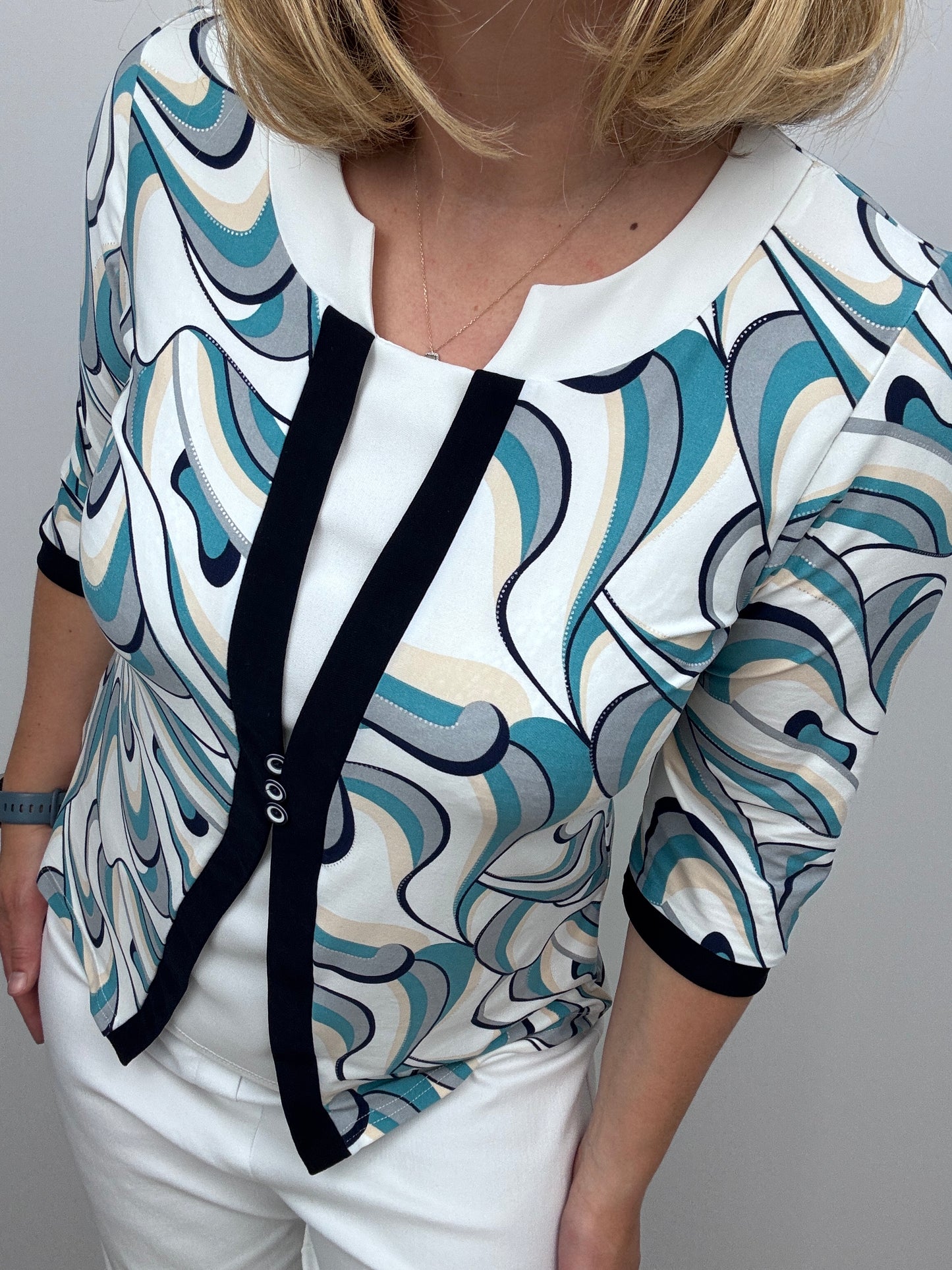 GWENDOLINE twin-set effect top