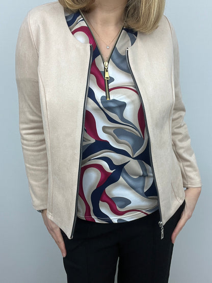 Beige Suedette jacket