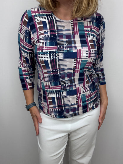 NICOLA peachy feeling style top 3/4 sleeves