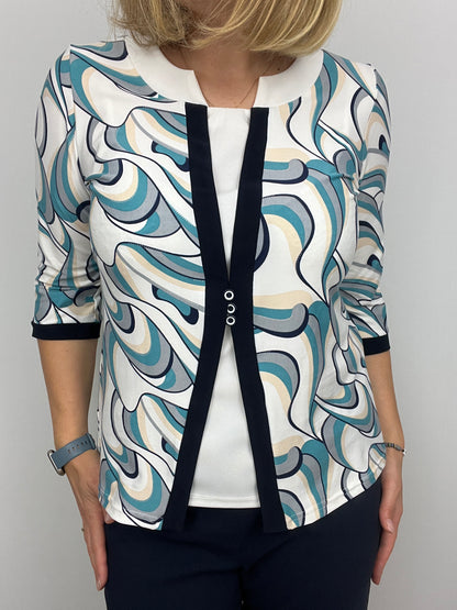 GWENDOLINE twin-set effect top