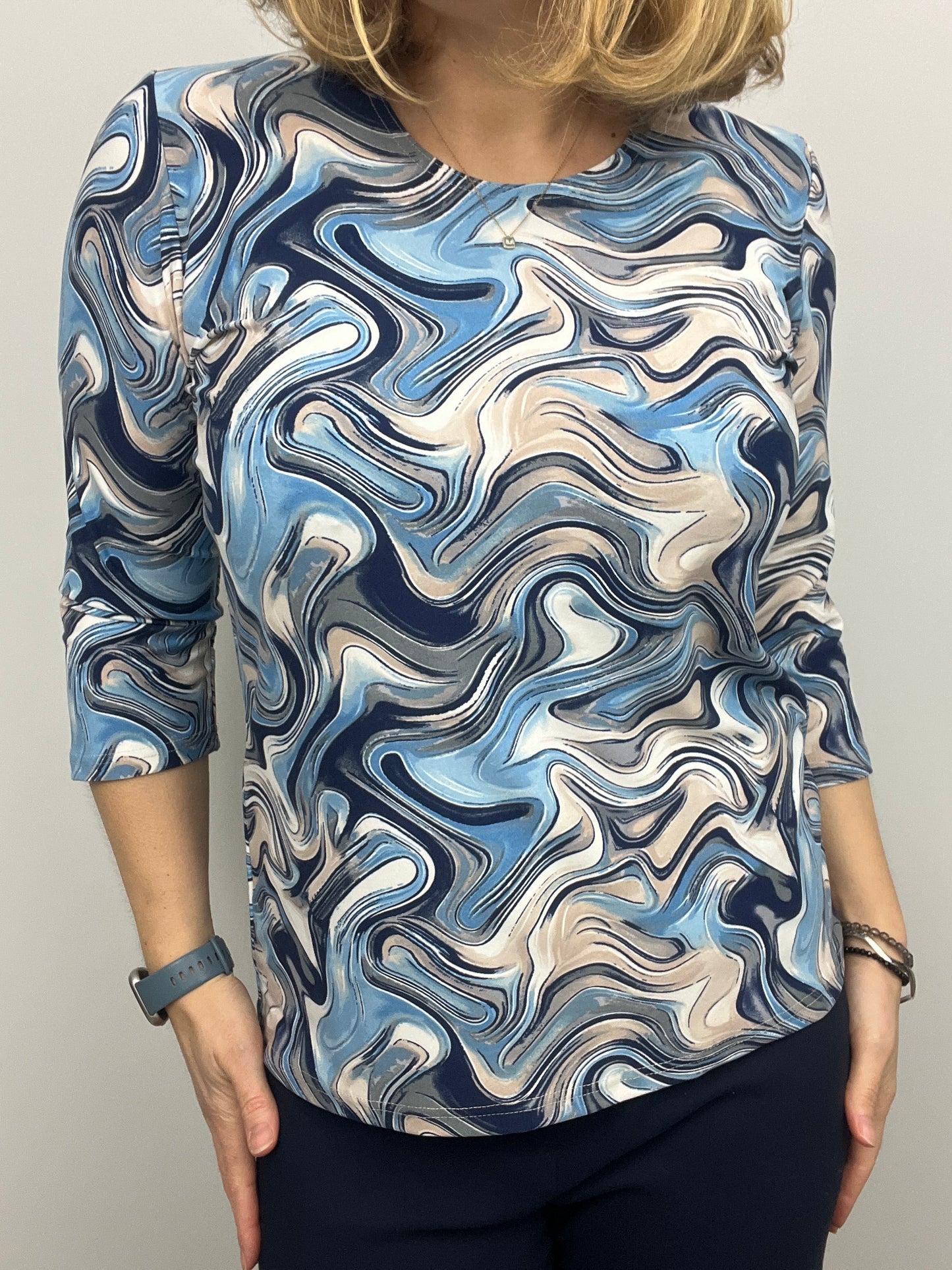 ROBIN peachy feeling style top 3/4 sleeves