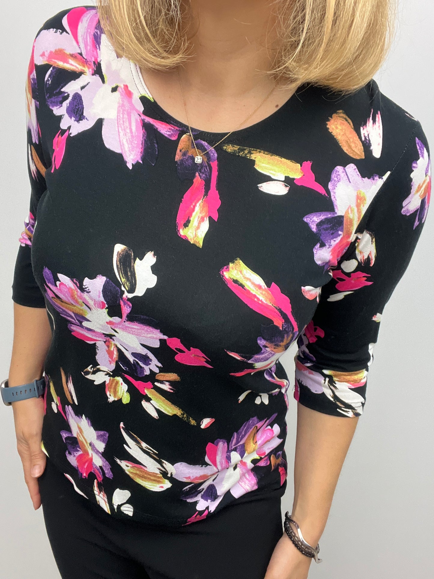 MARTINA cotton feel style top 3/4 sleeves