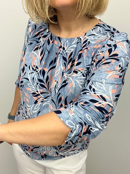 SHARON relaxed fit top with wide band hem