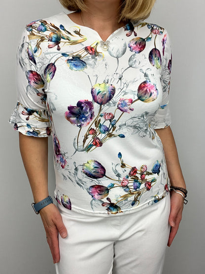 Alicia floral bloom top