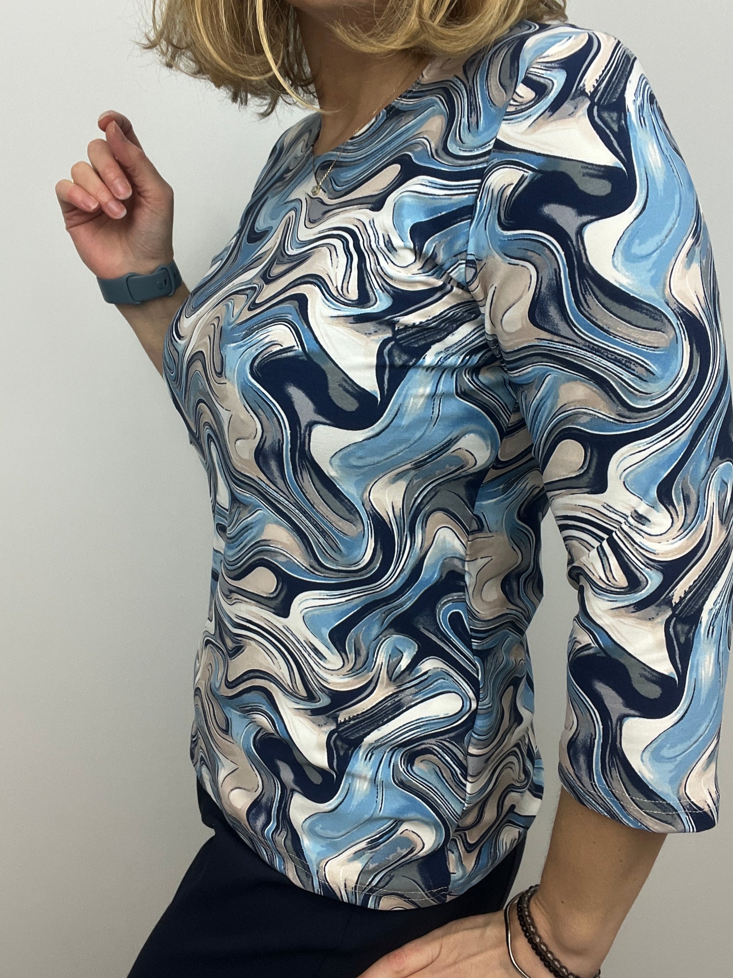 ROBIN peachy feeling style top 3/4 sleeves