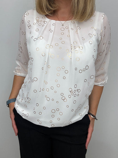 CONNIE top with gently elasticated hem