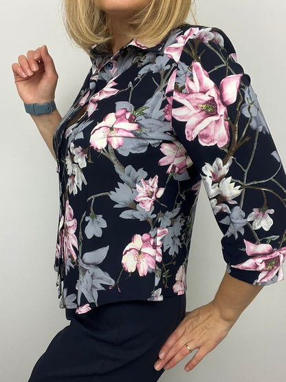 TARA button down blouse without ruching
