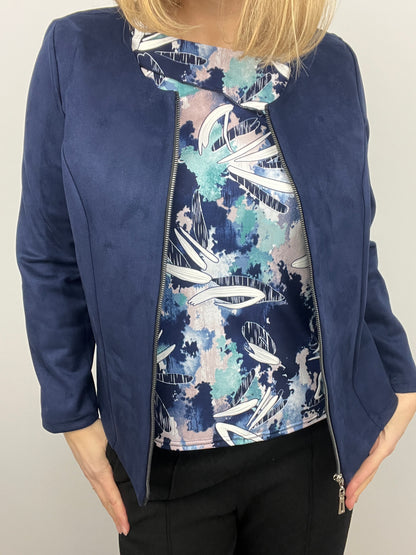 Navy Suedette jacket