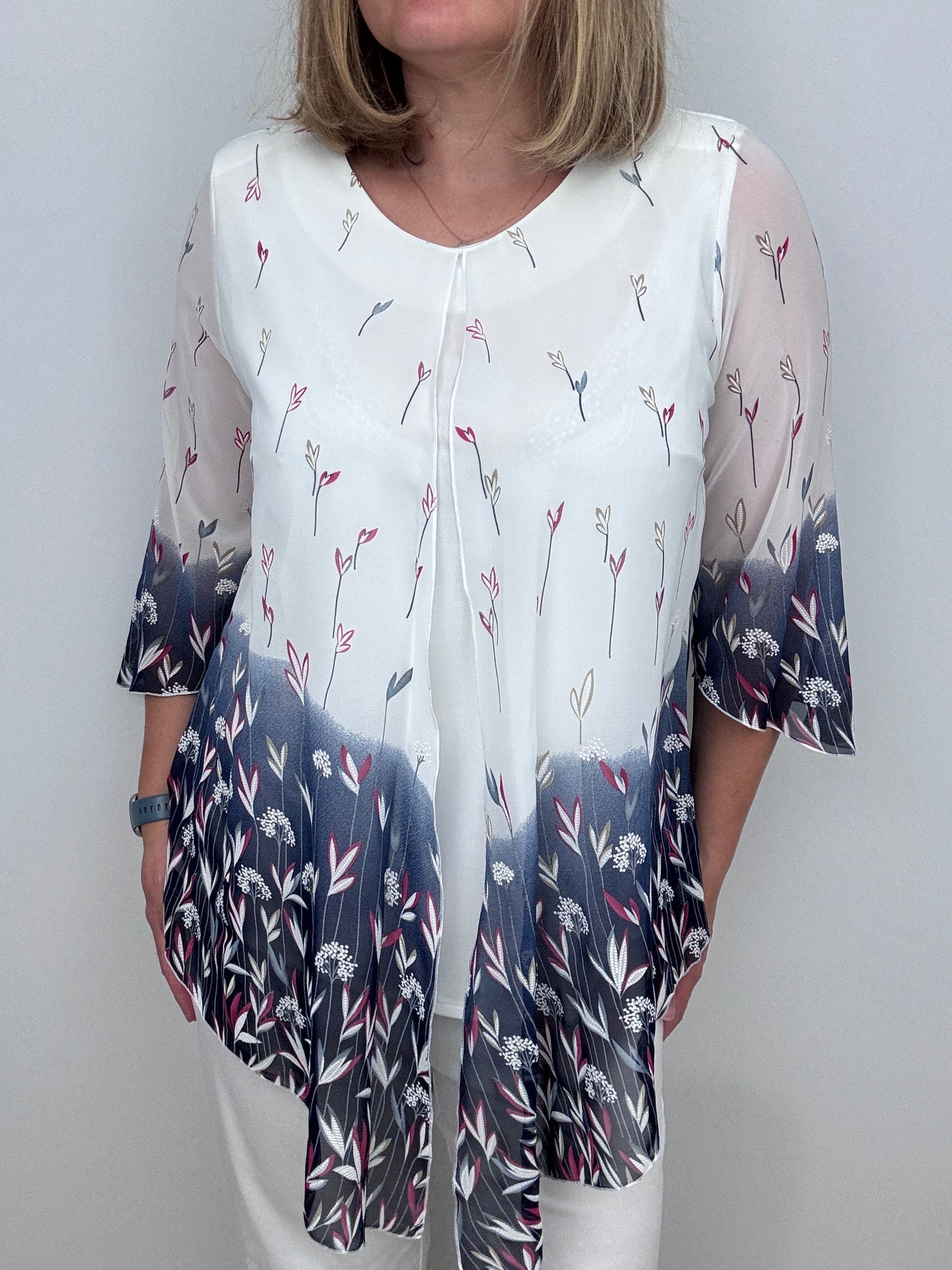 MARTHA twin-set effect top