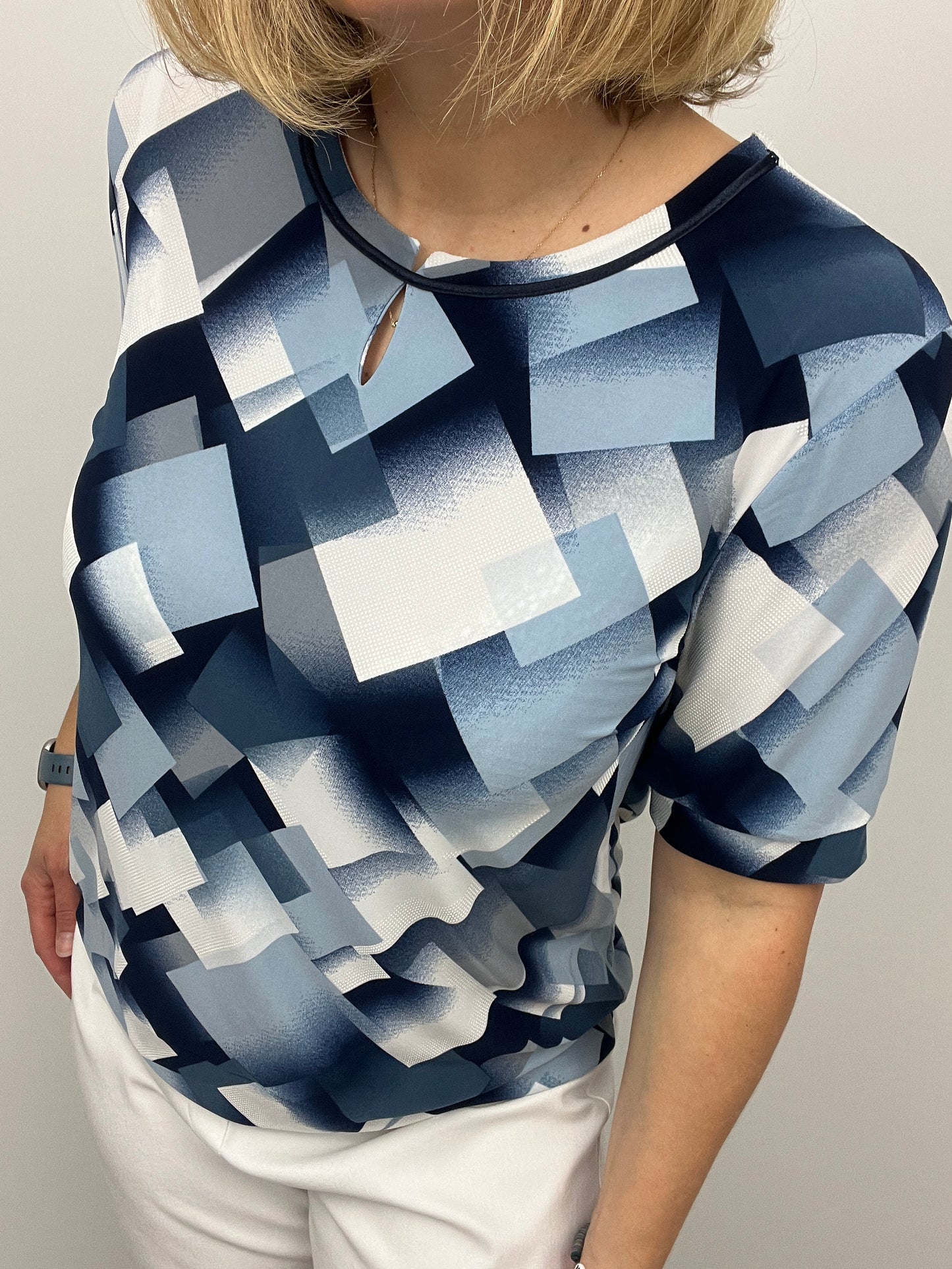 AUDREY short sleeve top with wide band