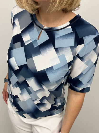AUDREY short sleeve top with wide band