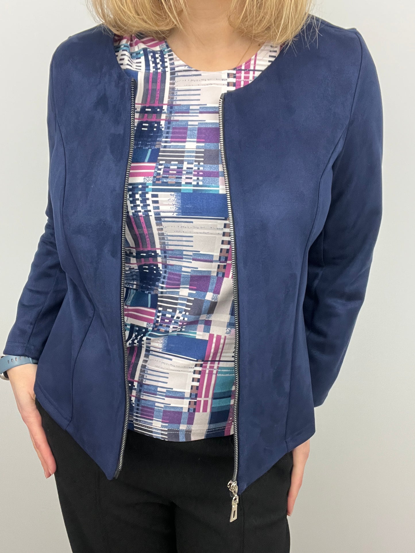 Navy Suedette jacket