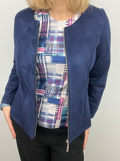 Navy Suedette jacket