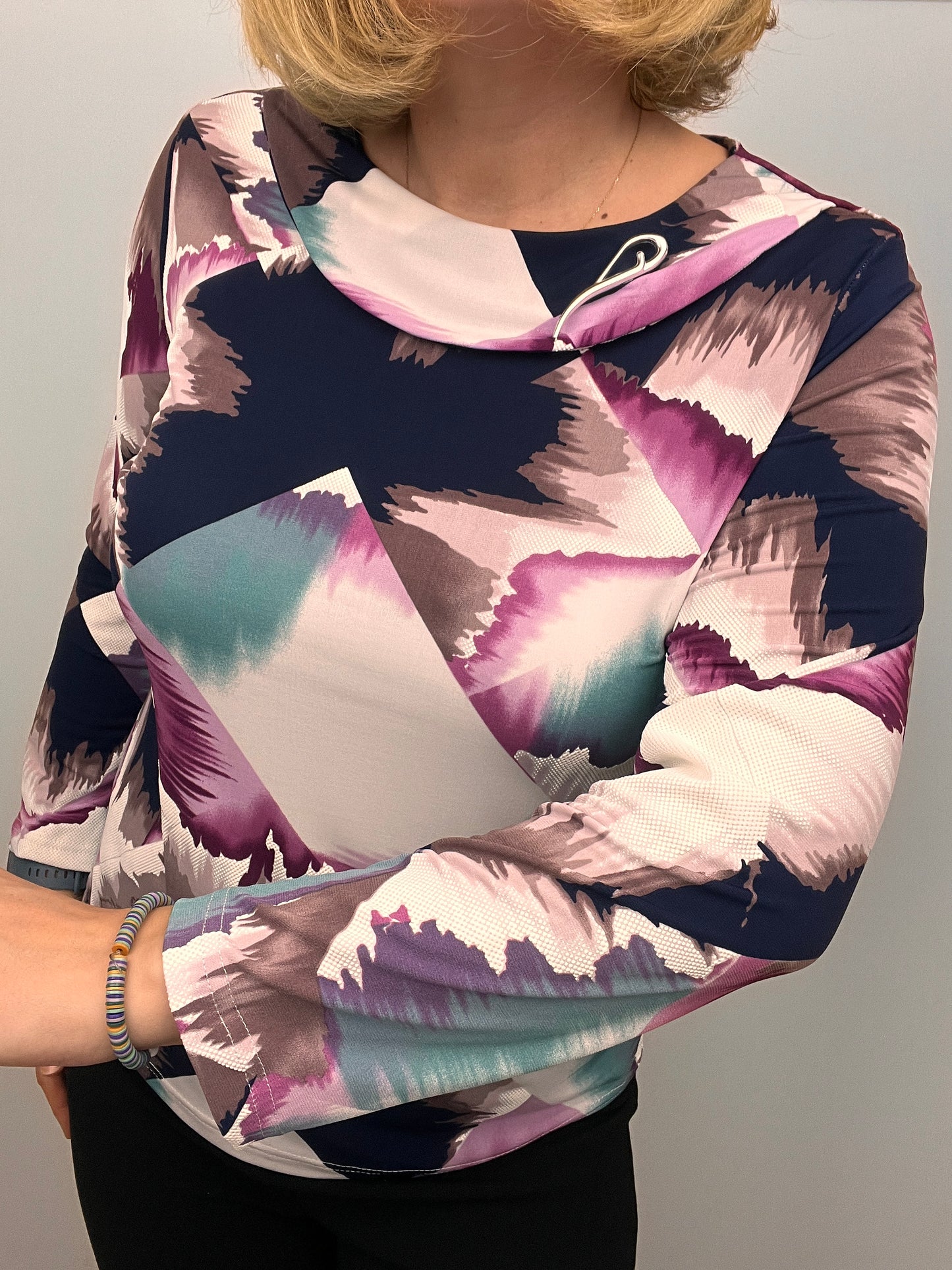 GINA Top with flat cowl neck