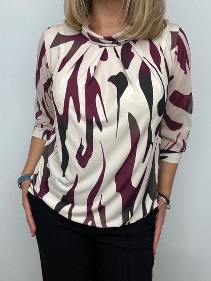 BAILEY high neck top with gently elasticated hem