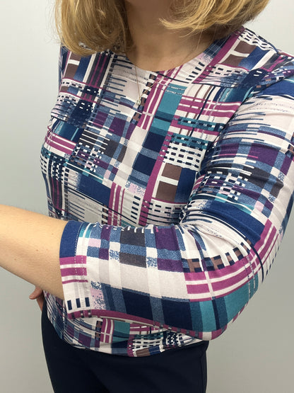 NICOLA peachy feeling style top 3/4 sleeves