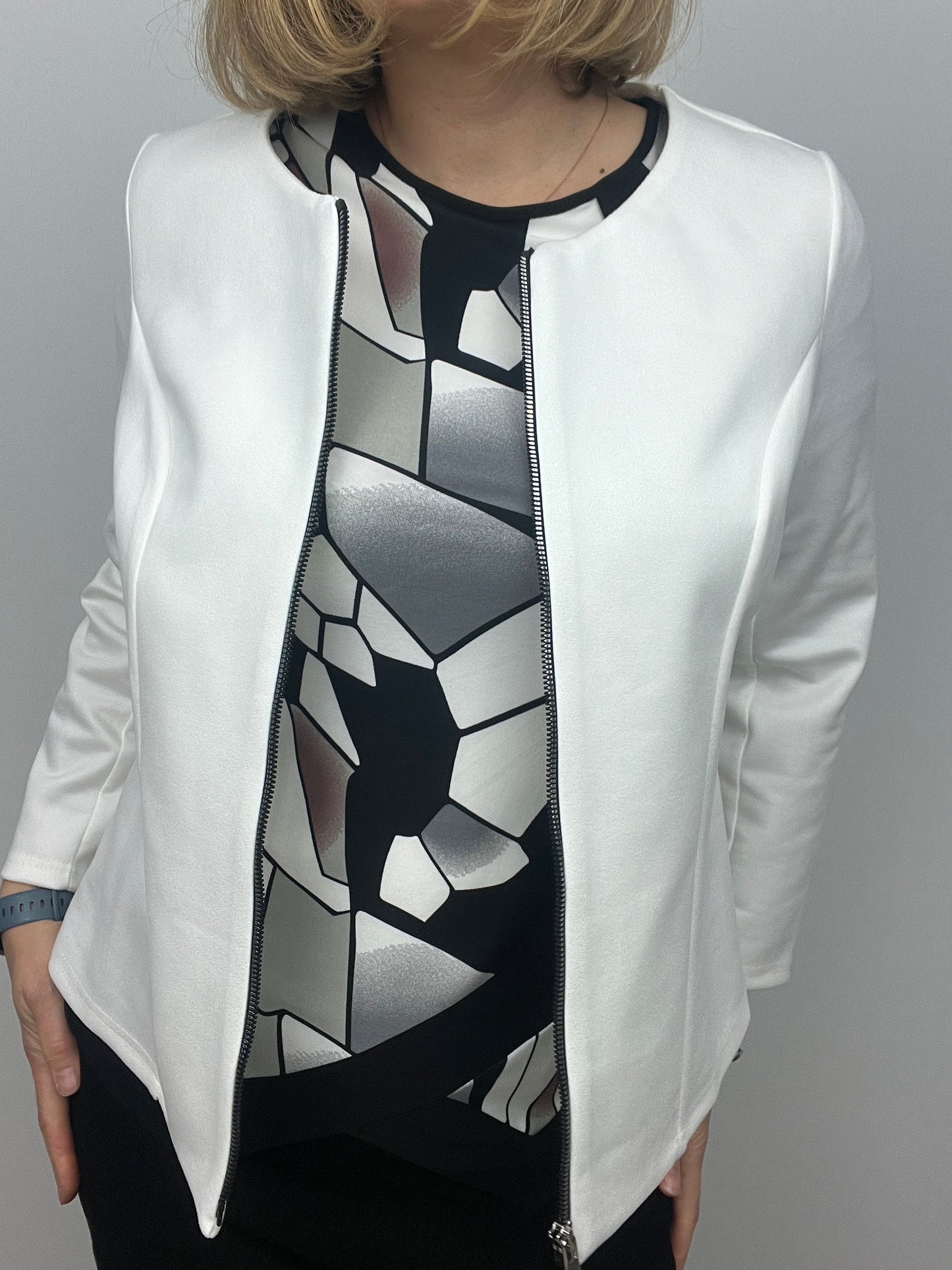 Suedette jacket cream