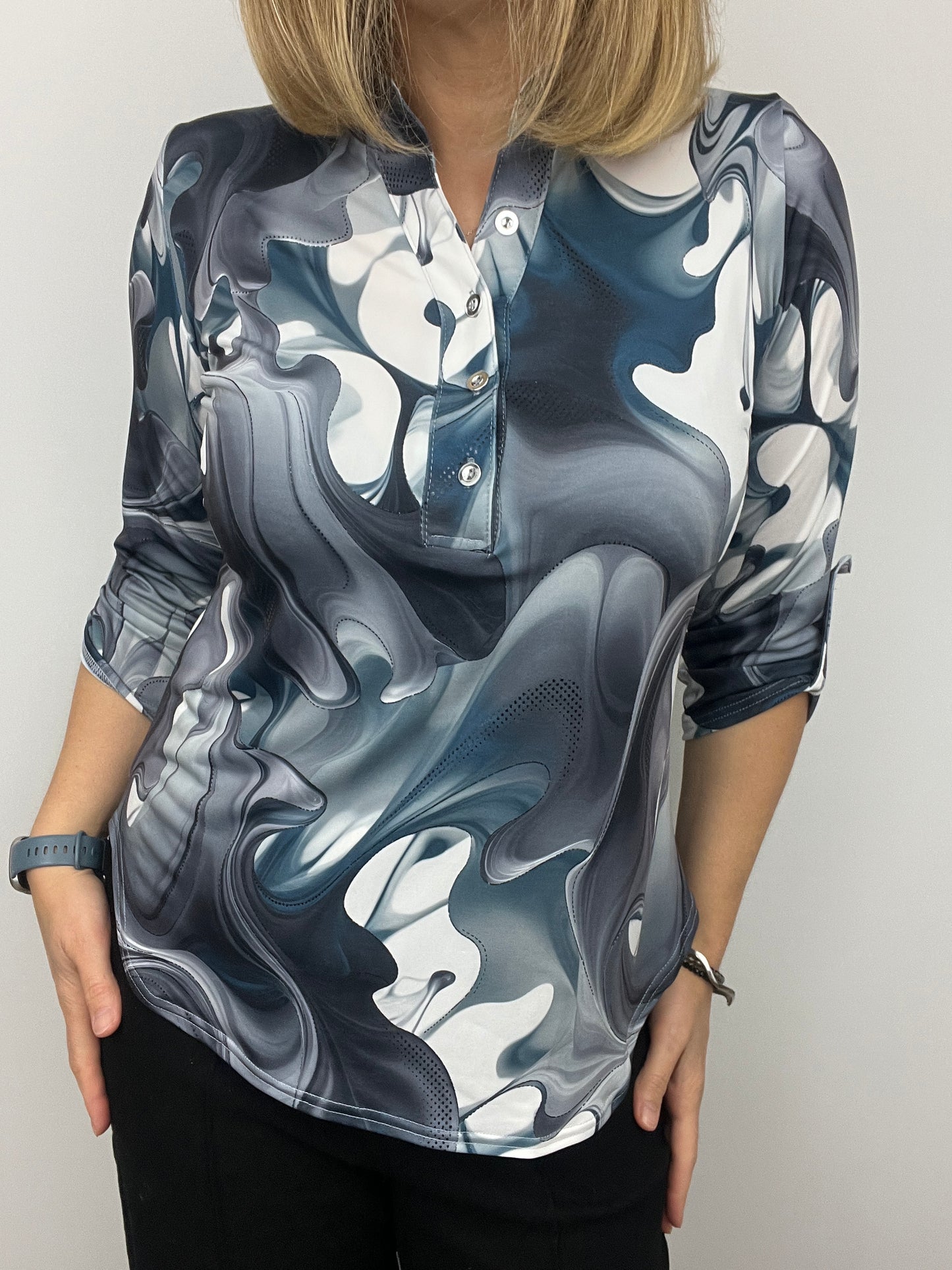 PENELOPE stand-up collar blouse