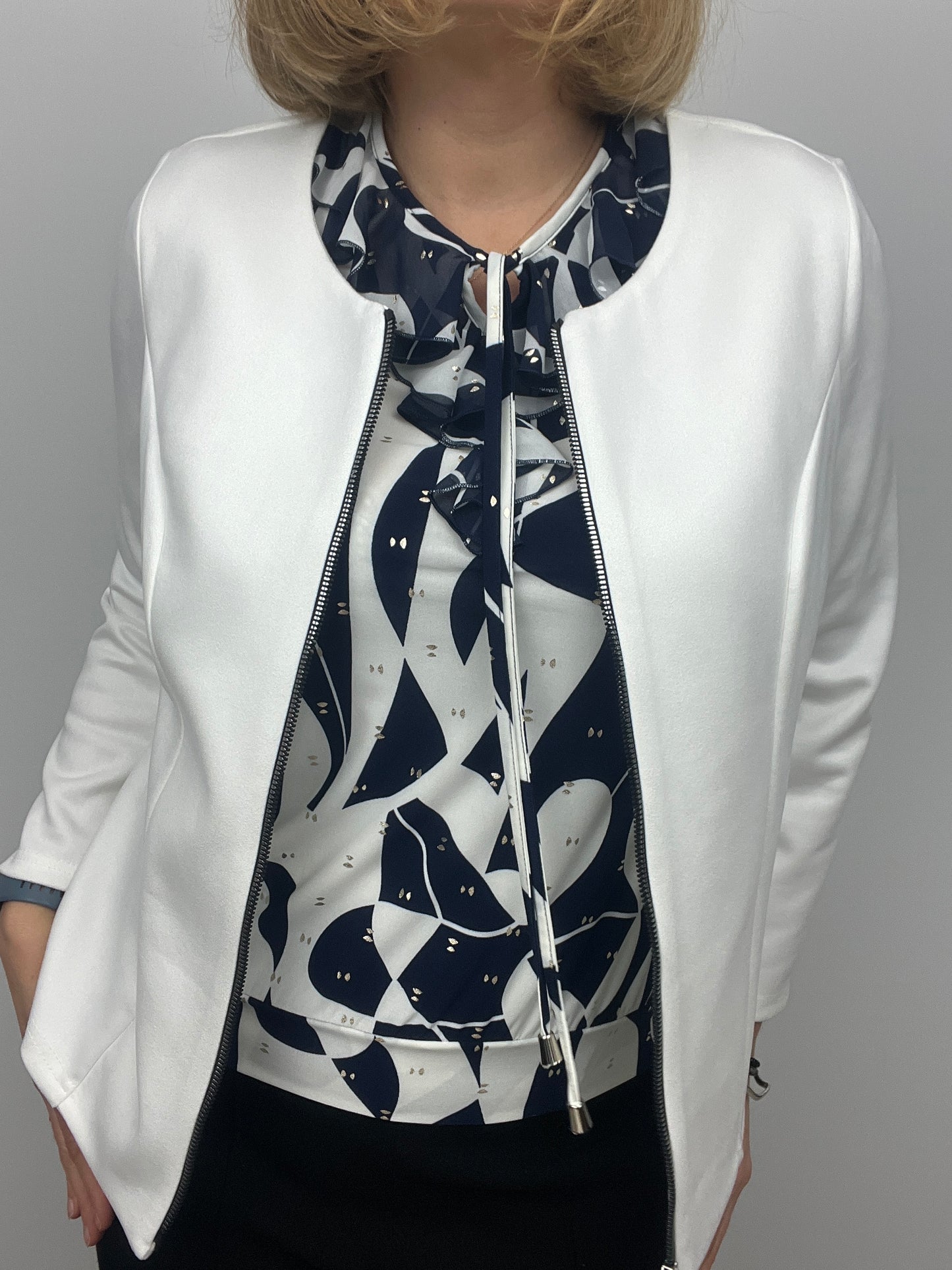 Suedette jacket cream