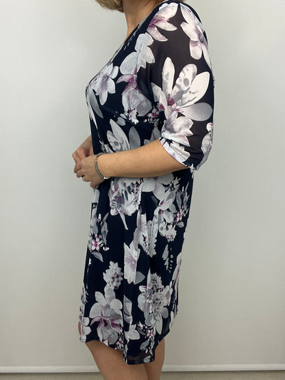 CAROL v-neck dress fully lined