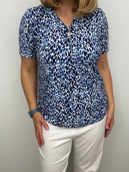 ASTRA short sleeve zip top